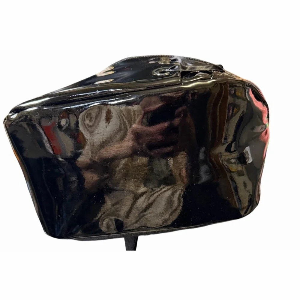 Puma Prime Archive Crush Glossy Patent Black Lace-Up Front Pocket Backpack